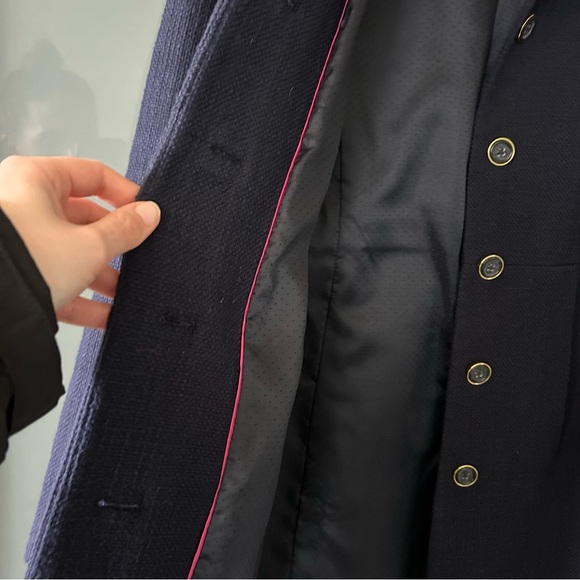 Gorgeous Banana Republic navy overcoat - Picture 5 of 10